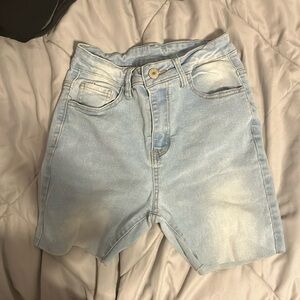 Light Blue Denim Women's Shorts